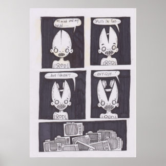 originele striptekening poster