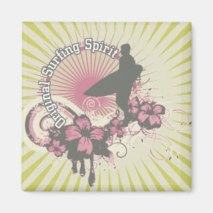 Originele Surfende Gedistilleerde T-shirts en cade Magneet