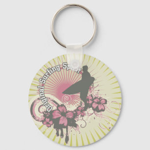 Originele Surfende Gedistilleerde T-shirts en cade Sleutelhanger