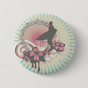 Originele Surfende Gedistilleerde T-shirts en gesc Ronde Button 5,7 Cm