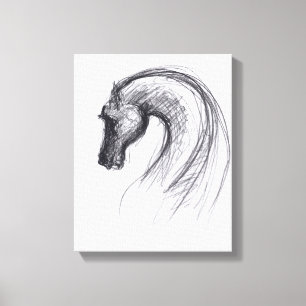Originele tekening 1 Paardenjaar Zodiac Canvas afd