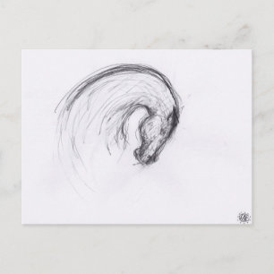 Originele tekening 2 Paardenjaar Dierenriem Ansich Briefkaart