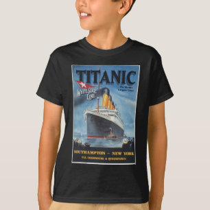 Originele titanische vintage poster 1912 t-shirt