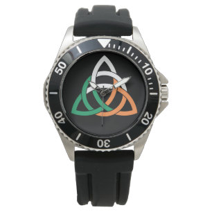 Originele Triquetra cirkel celtic knot Ireland Fla Horloge