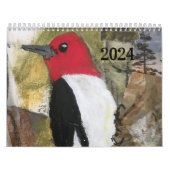 Originele vogelkunst 2024 kalender (Hoes)