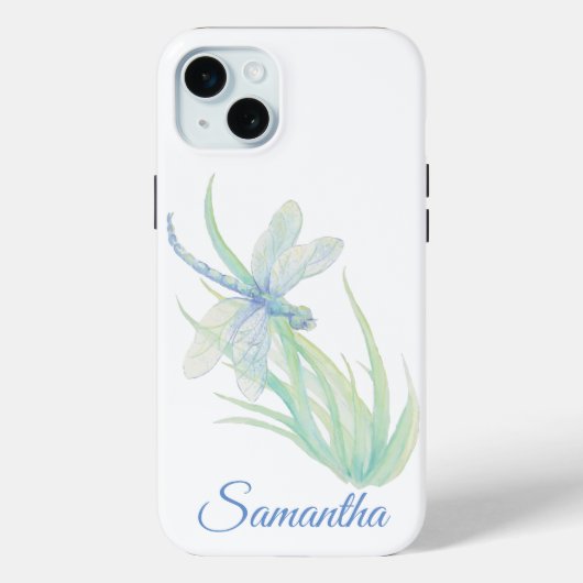 Originele Waterverf Dragonfly in blauw en groen Case-Mate iPhone Case (Achterkant)