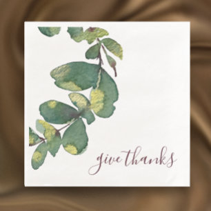 Originele Waterverf Greenery Custom Thanksgiving Servet