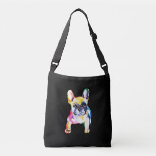 Originele Waterverf Hand French Bulldog Gift Crossbody Tas