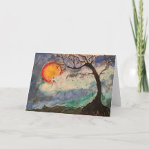 Originele waterverf kunst: A Wishing Tree door Mar