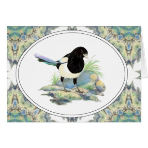 Originele Waterverf Magpie Garden Bird