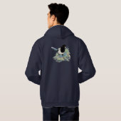 Originele Waterverf Magpie Garden Bird Hoodie (Achterkant volledig)