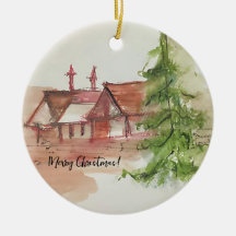 Originele waterverf schets