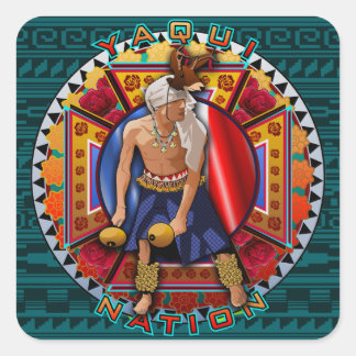 Originele Yaqui Nation Deer Dancer Vierkante Sticker