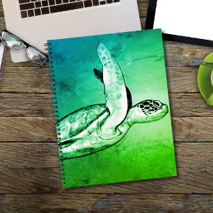 Originele zeeschildpad kunst notitieboek