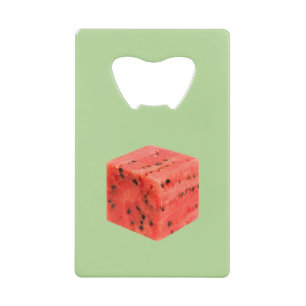 Originele, zoete, rode watermeloen keuken kredietkaart flessenopener