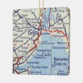 Orillia ON Map Keramisch Ornament (Links)