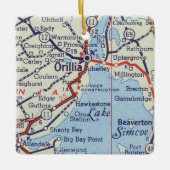Orillia ON Map Keramisch Ornament (Voorkant)