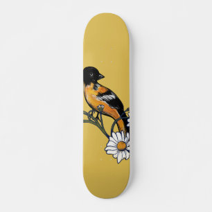 Oriole Bird Daisy Flower Natuur Art Skateboard