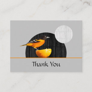 Oriole Bird Merci Carte de visite