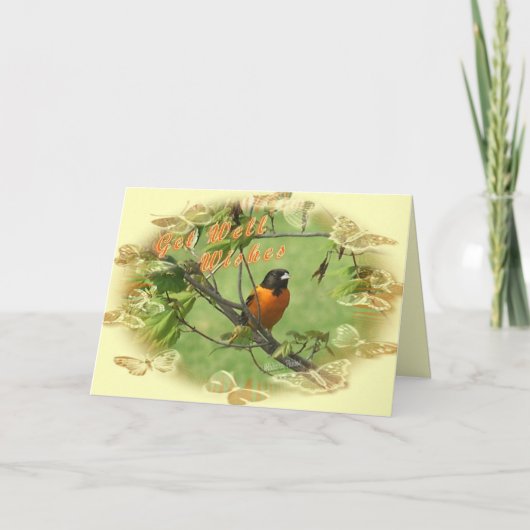 Oriole Get Well-customize Kaart (Voorkant)