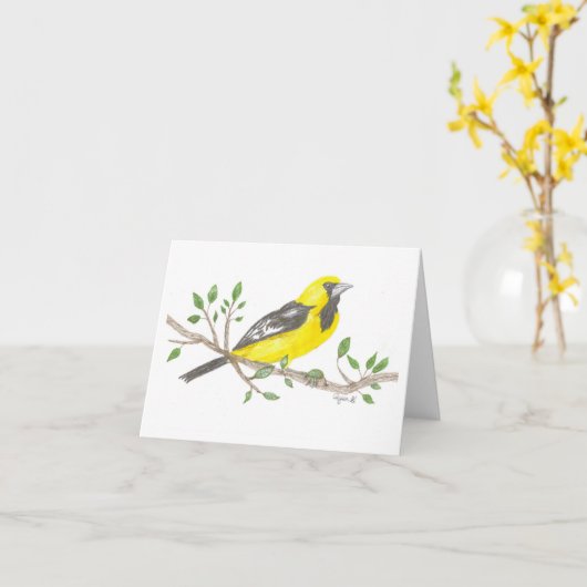 Oriole Inspirerend Note Kaart (Gele Bloem)