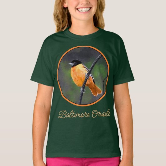 Oriole Painting - Original Bird Art T-Shirt (Devant)