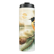 Oriole Songbird Evening Waterverf Thermal Tumbler