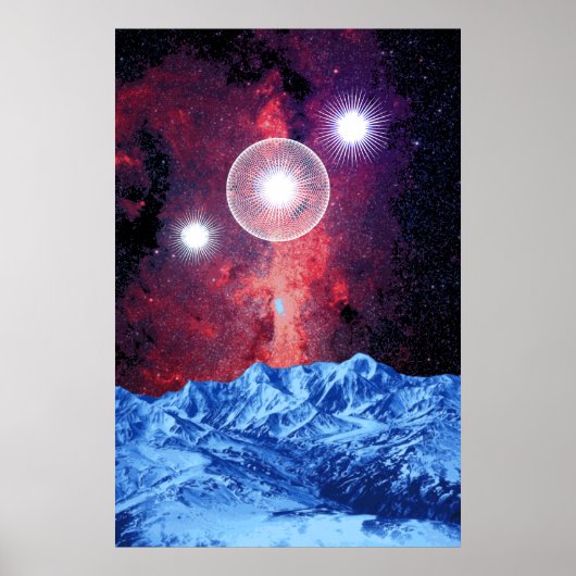 Orion Belt Stars Galaxy Fantasy Poster (Voorkant)