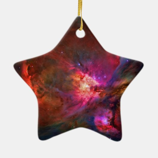 Orion Nebula en Trapezium Stars Keramisch Ornament (Achterkant)