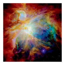Orion Nebula Hubble Spitzer Telescope Space