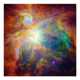 Orion Nebula (Hubble & Spitzer Telescopes) Foto Afdruk