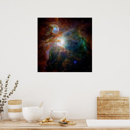 Orion Nebula roodbruin NASA Poster (Keuken)