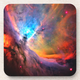 Orion Nebula Space Galaxy hoog contrast Bier Onderzetter