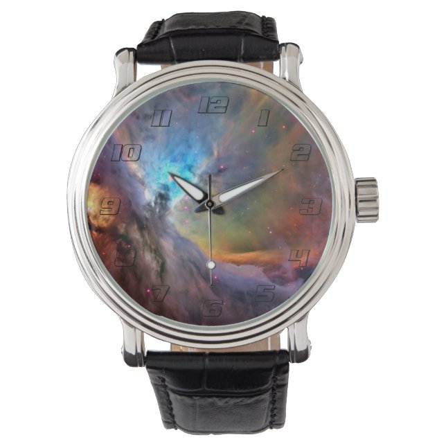 Orion Nebula Space Galaxy low contrast Horloge (Voorkant)