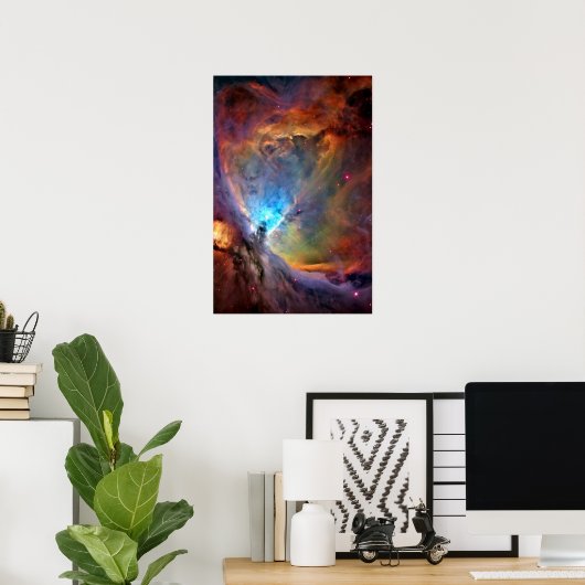 Orion Nebula Space Galaxy low contrast Poster (Thuiskantoor)