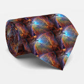 Orion Nebula Space Galaxy Tiled stropdas (Opgerold)