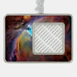Orion Nebula Space Galaxy Verzilverd Kader Ornament