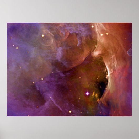 Orion Nebula zalmroze NASA Poster (Voorkant)