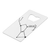 Orion the hunter Constellation Stars Kredietkaart Flessenopener (Voorkant Gekanteld)