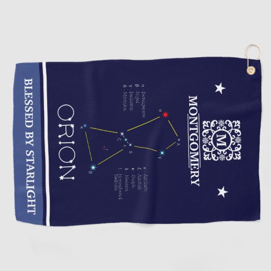 Orion van het noordelijk halfrond golfhanddoek (Horizontaal)