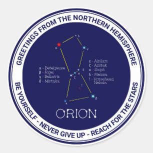 Orion van het noordelijk halfrond ronde sticker