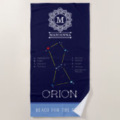 Orion van het noordelijk halfrond strandlaken (Voorkant)