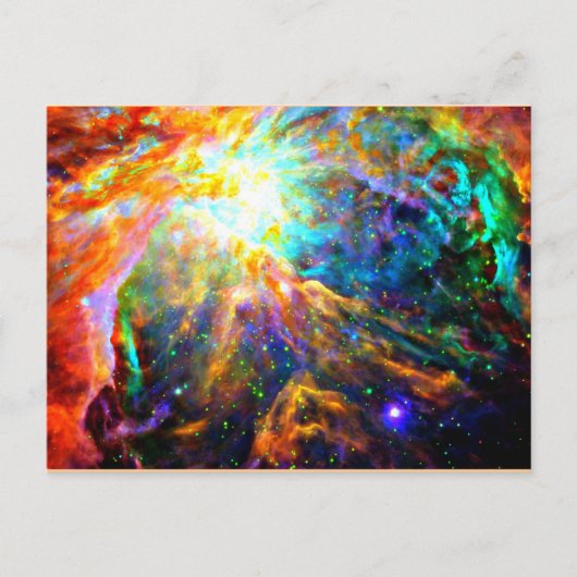 Orionnebula - emissieneubula briefkaart (Voorkant)