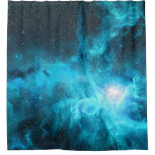 Orionnevel, blauw licht, astronomie. douchegordijn