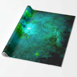 Orionnevel Diep Teal Groen Cadeaupapier