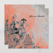 ORK WAR, zwart wit rood Kaart (Voorkant / Achterkant)