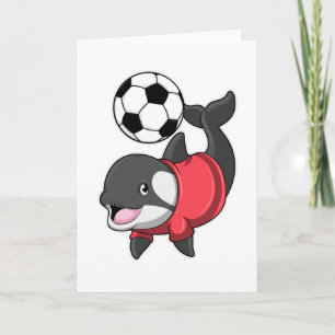 Orka als voetballer met voetbal kaart