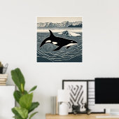 Orka - Archival Woodblock Print (Thuiskantoor)