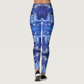 Orka Blauwe Volle Maan Spiegel Leggings (Achterkant)