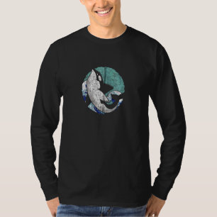 Orka Golven Oceaan Dier Zwart-witgestreepte Dolfij T-shirt
